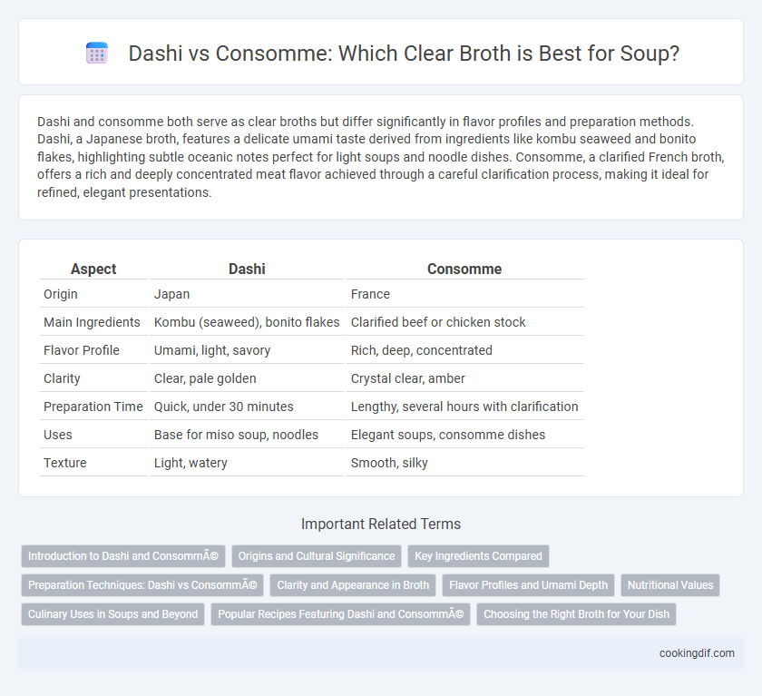 Dashi vs Consomme: Which Clear Broth is Best for Soup?
