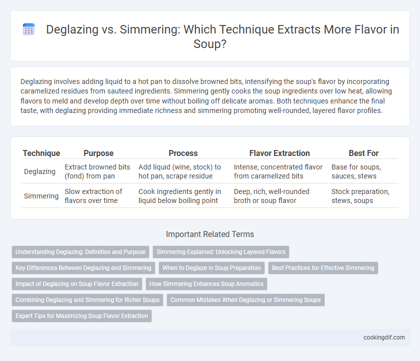 Deglazing vs. Simmering: Which Technique Extracts More Flavor in Soup?