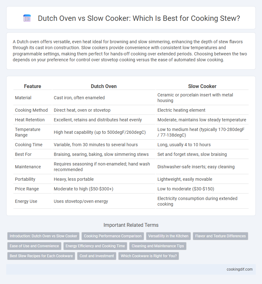 Dutch Oven vs Slow Cooker: Which Is Best for Cooking Stew?