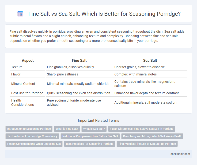 Fine Salt vs Sea Salt: Which Is Better for Seasoning Porridge?