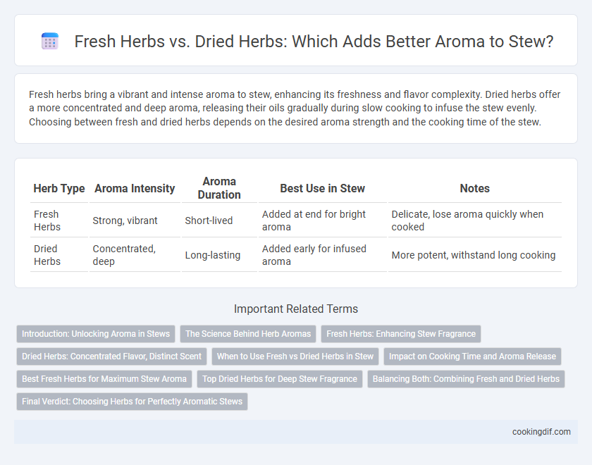 Fresh Herbs vs. Dried Herbs: Which Adds Better Aroma to Stew?