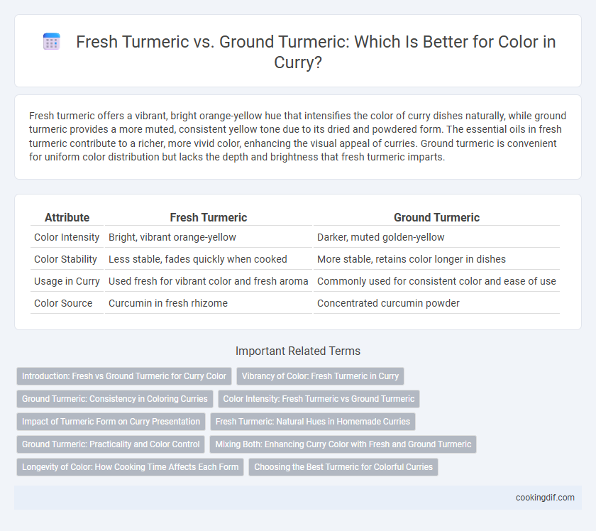 Fresh Turmeric vs. Ground Turmeric: Which Is Better for Color in Curry?