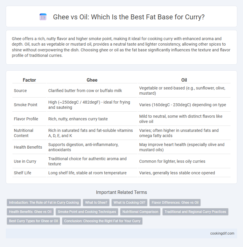 Ghee vs Oil: Which Is the Best Fat Base for Curry?