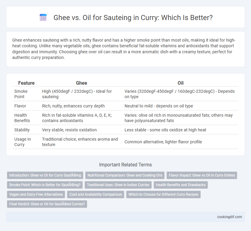 Ghee vs. Oil for Sauteing in Curry: Which Is Better?