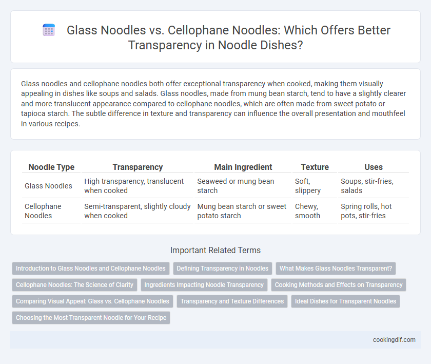 Glass Noodles vs. Cellophane Noodles: Which Offers Better Transparency in Noodle Dishes?