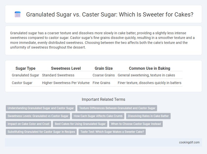 Granulated Sugar vs. Caster Sugar: Which Is Sweeter for Cakes?