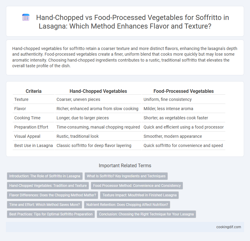 Hand-Chopped vs Food-Processed Vegetables for Soffritto in Lasagna: Which Method Enhances Flavor and Texture?