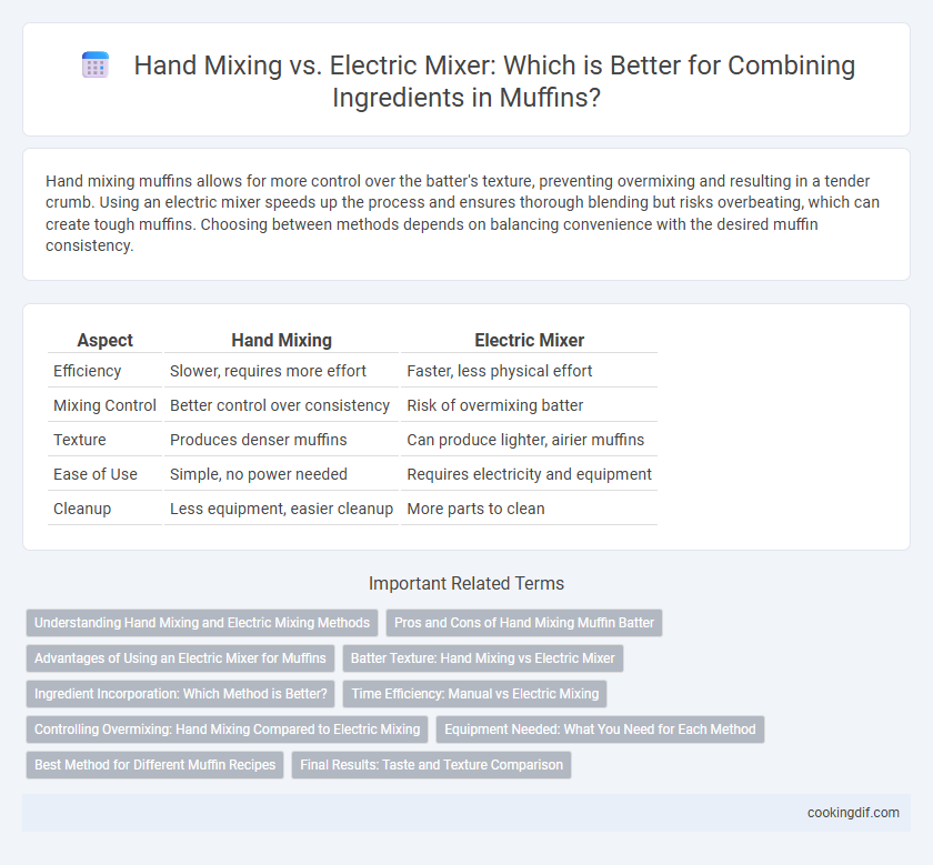 Hand Mixing vs. Electric Mixer: Which is Better for Combining Ingredients in Muffins?
