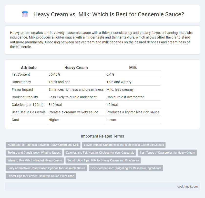 Heavy Cream vs. Milk: Which Is Best for Casserole Sauce?