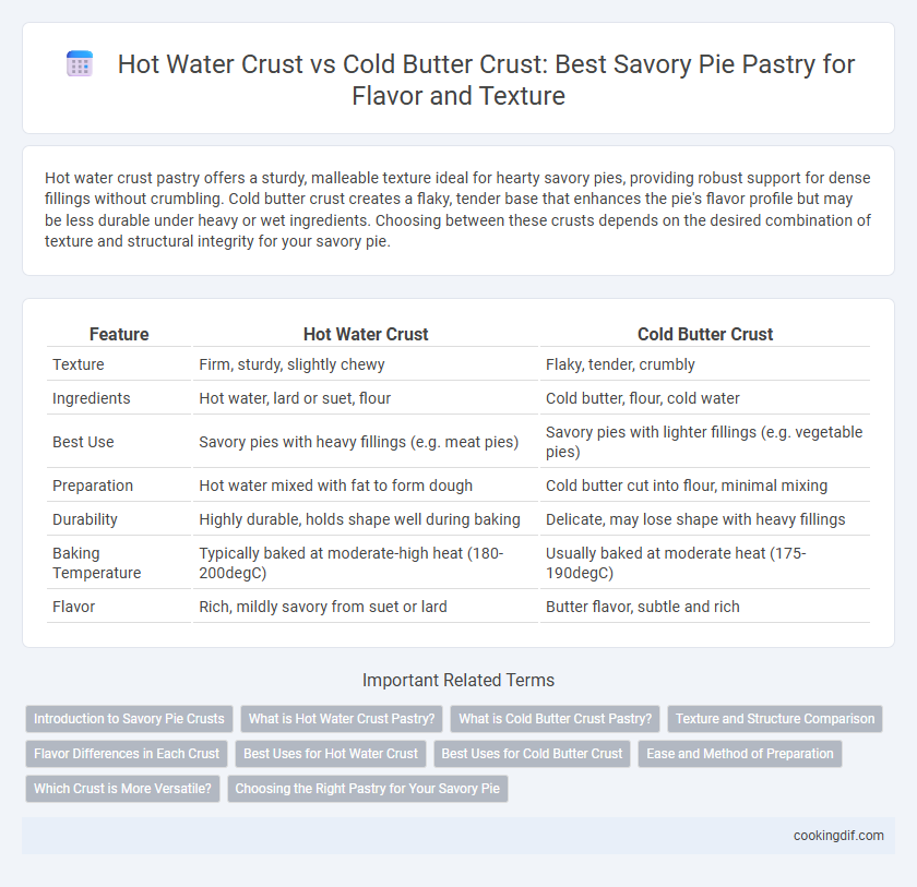 Hot Water Crust vs Cold Butter Crust: Best Savory Pie Pastry for Flavor and Texture