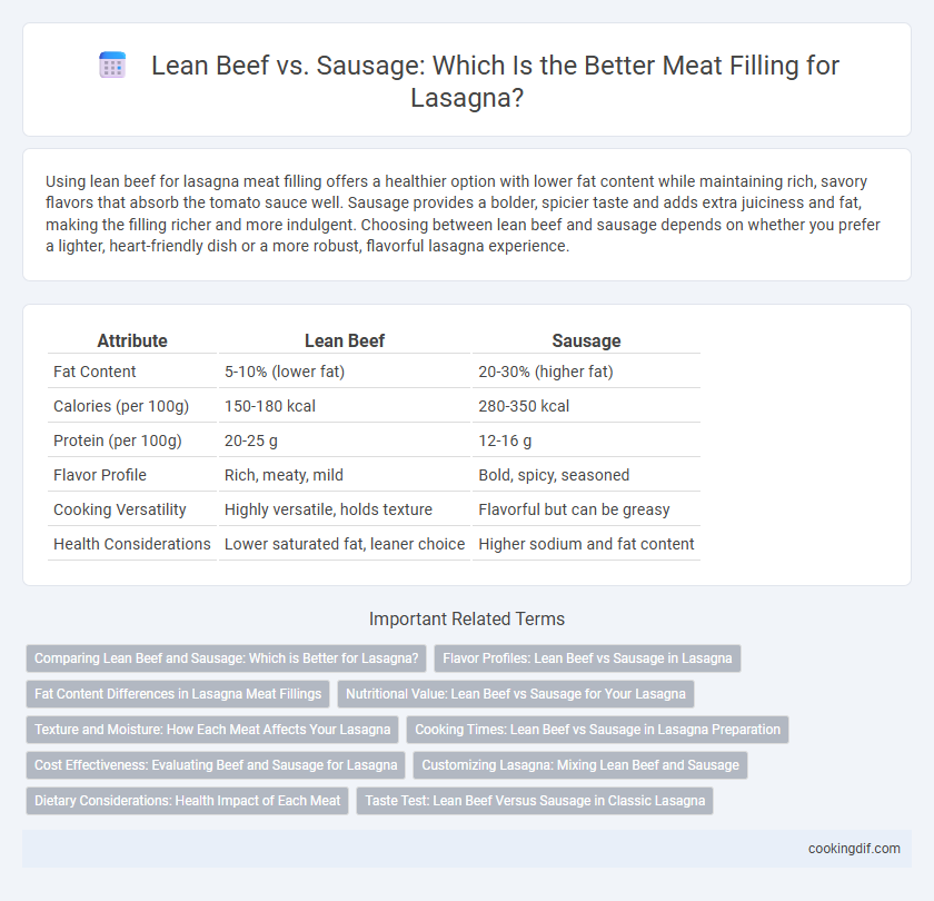 Lean Beef vs. Sausage: Which Is the Better Meat Filling for Lasagna?