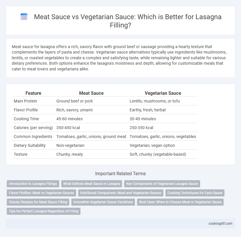 Meat Sauce vs Vegetarian Sauce: Which is Better for Lasagna Filling?
