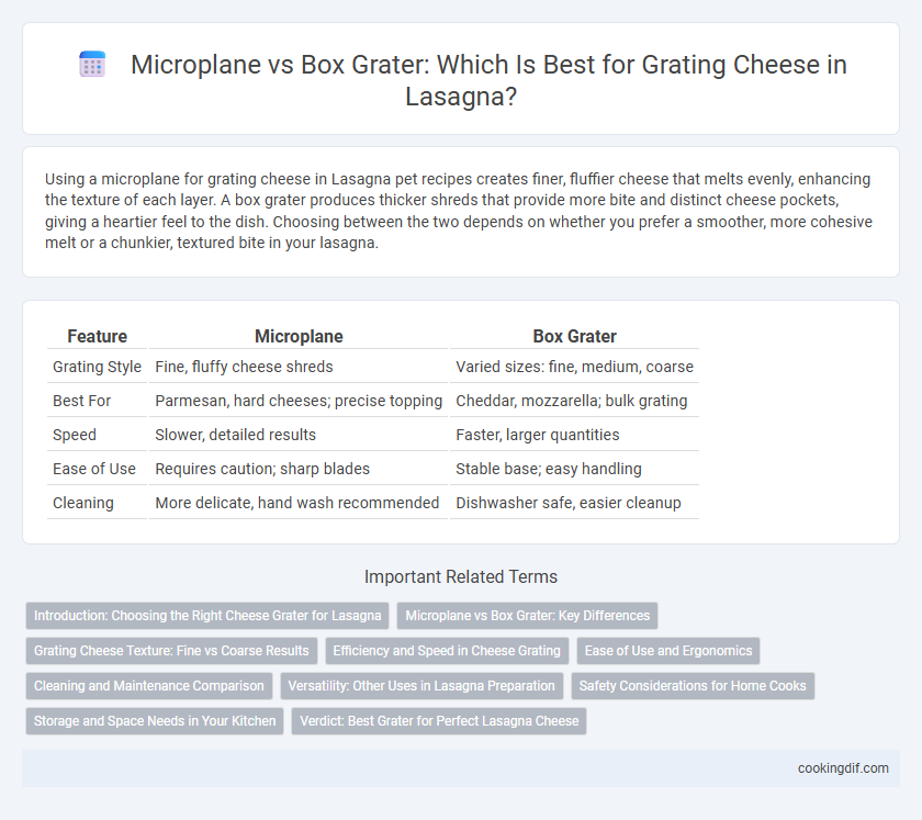 Microplane vs Box Grater: Which Is Best for Grating Cheese in Lasagna?