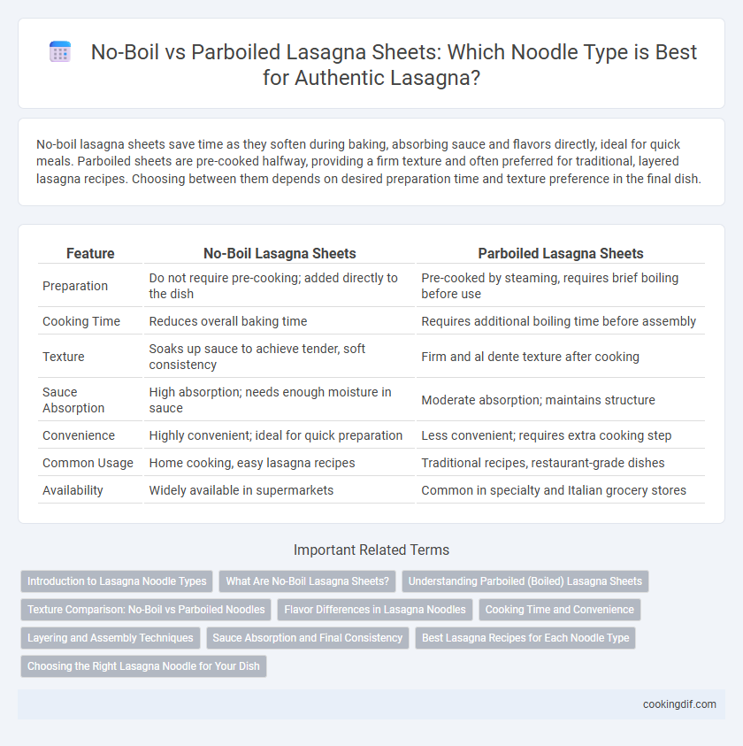 No-Boil vs Parboiled Lasagna Sheets: Which Noodle Type is Best for Authentic Lasagna?