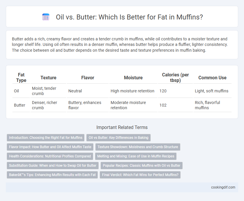 Oil vs. Butter: Which Is Better for Fat in Muffins?