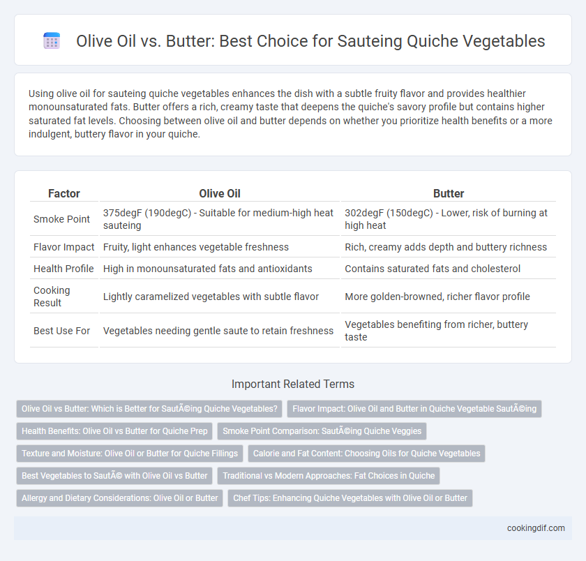 Olive Oil vs. Butter: Best Choice for Sauteing Quiche Vegetables