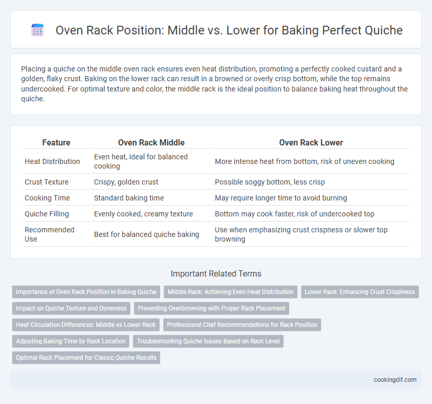 Oven Rack Position: Middle vs. Lower for Baking Perfect Quiche