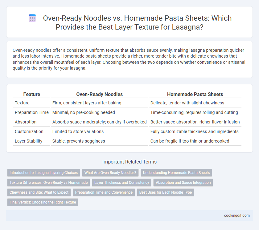 Oven-Ready Noodles vs. Homemade Pasta Sheets: Which Provides the Best Layer Texture for Lasagna?