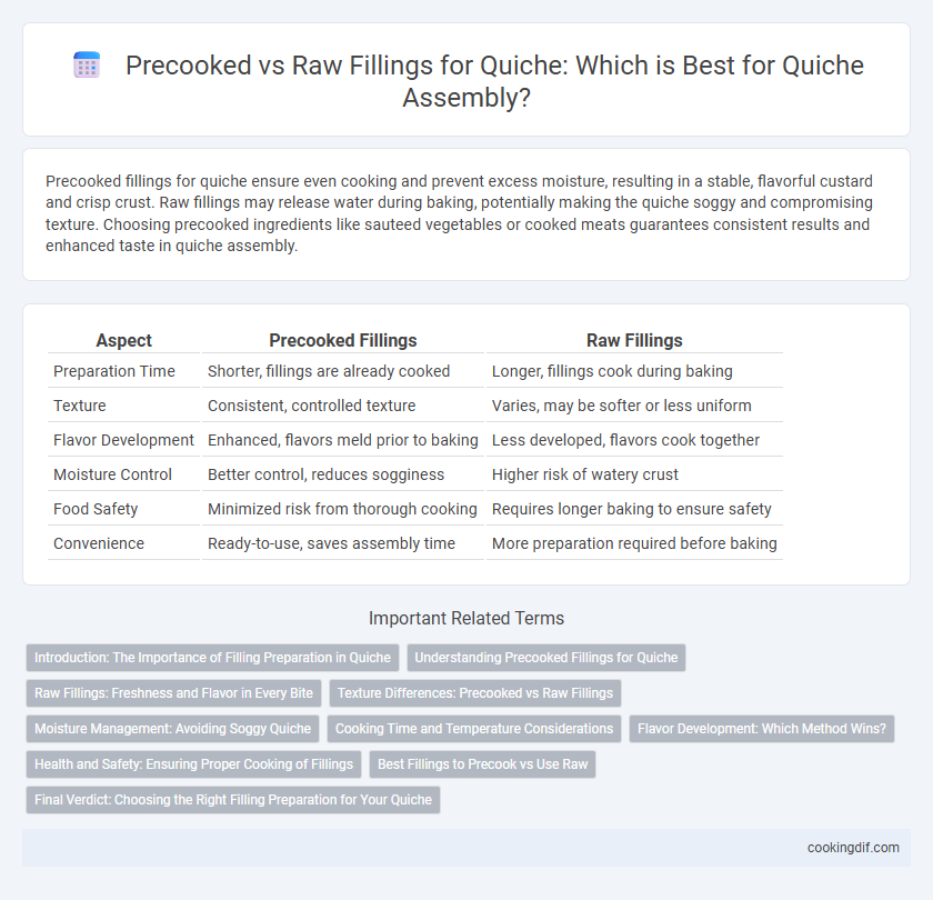 Precooked vs Raw Fillings for Quiche: Which is Best for Quiche Assembly?