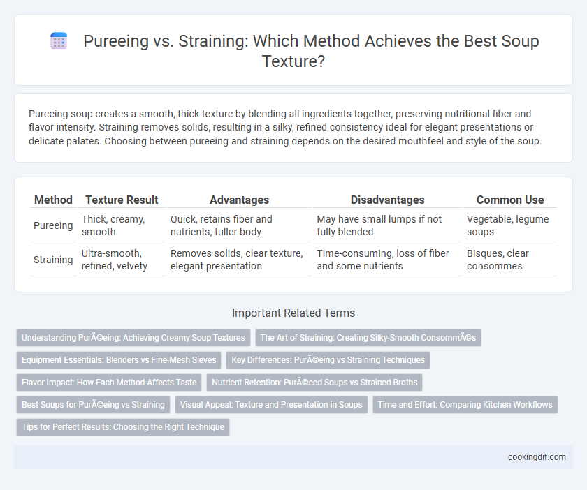 Pureeing vs. Straining: Which Method Achieves the Best Soup Texture?