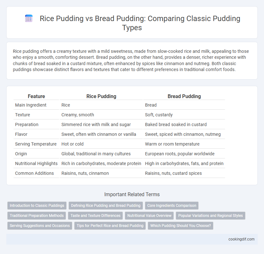 Rice Pudding vs Bread Pudding: Comparing Classic Pudding Types