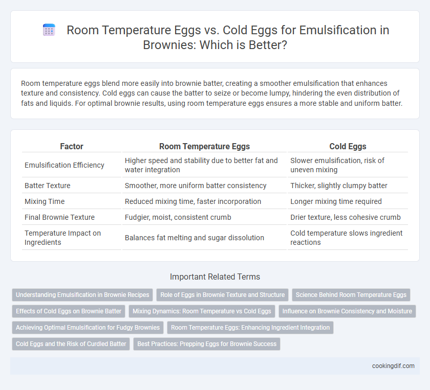 Room Temperature Eggs vs. Cold Eggs for Emulsification in Brownies: Which is Better?