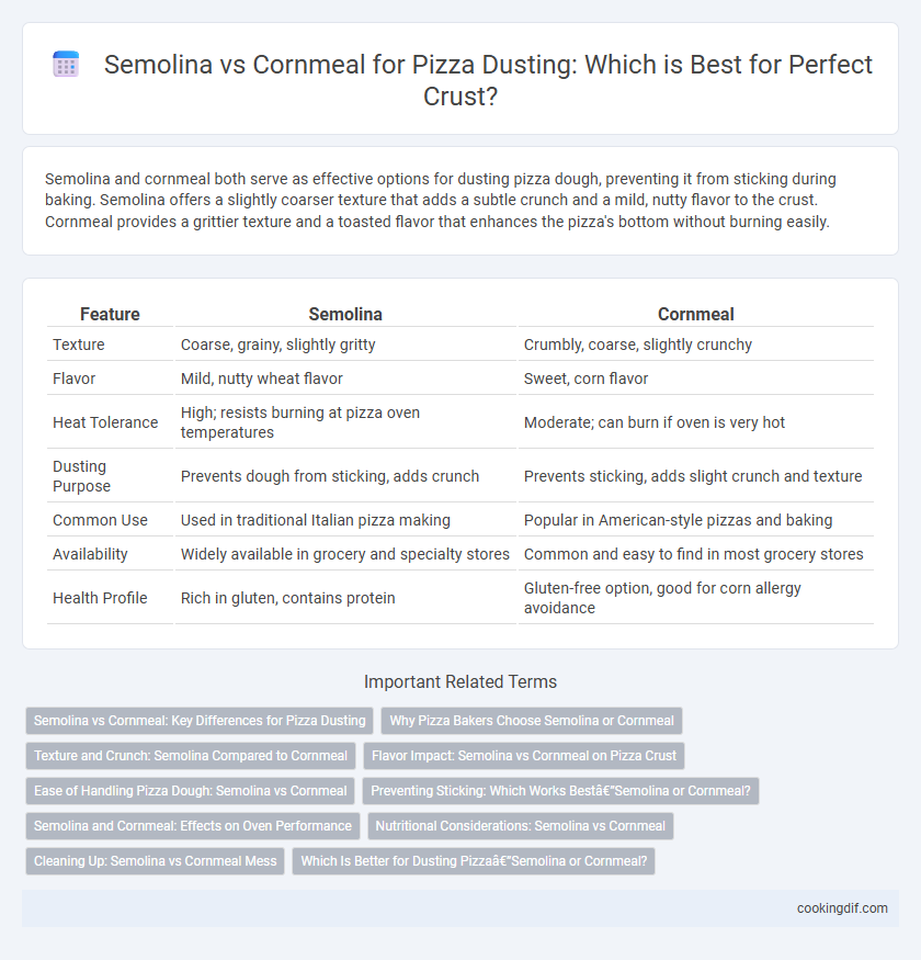 Semolina vs Cornmeal for Pizza Dusting: Which is Best for Perfect Crust?