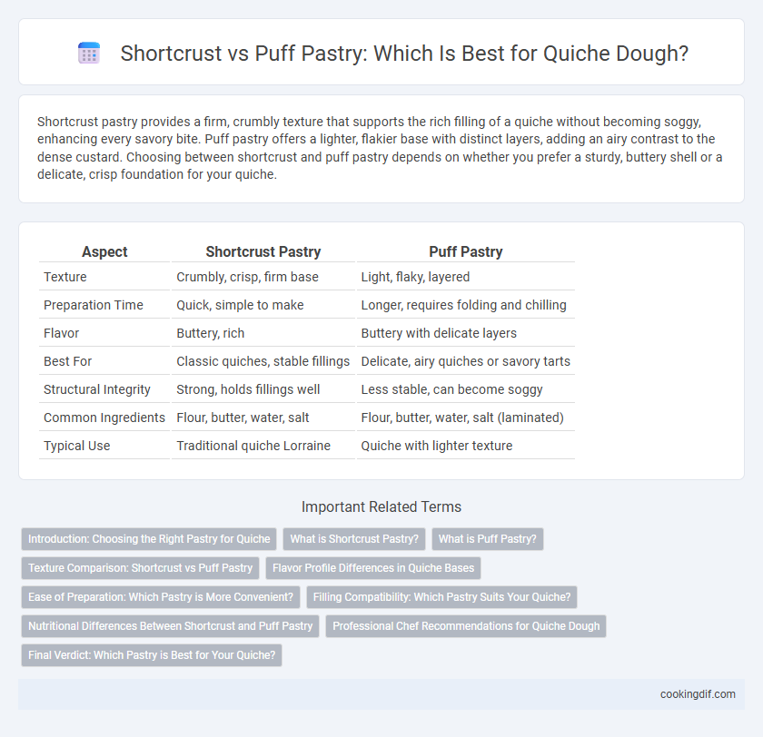 Shortcrust vs Puff Pastry: Which Is Best for Quiche Dough?