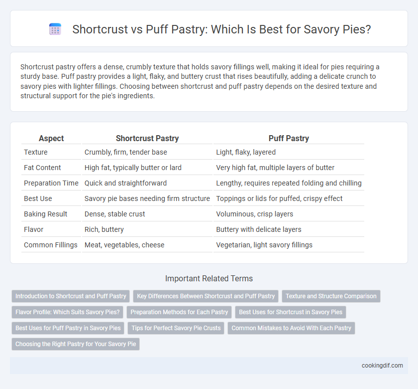 Shortcrust vs Puff Pastry: Which Is Best for Savory Pies?