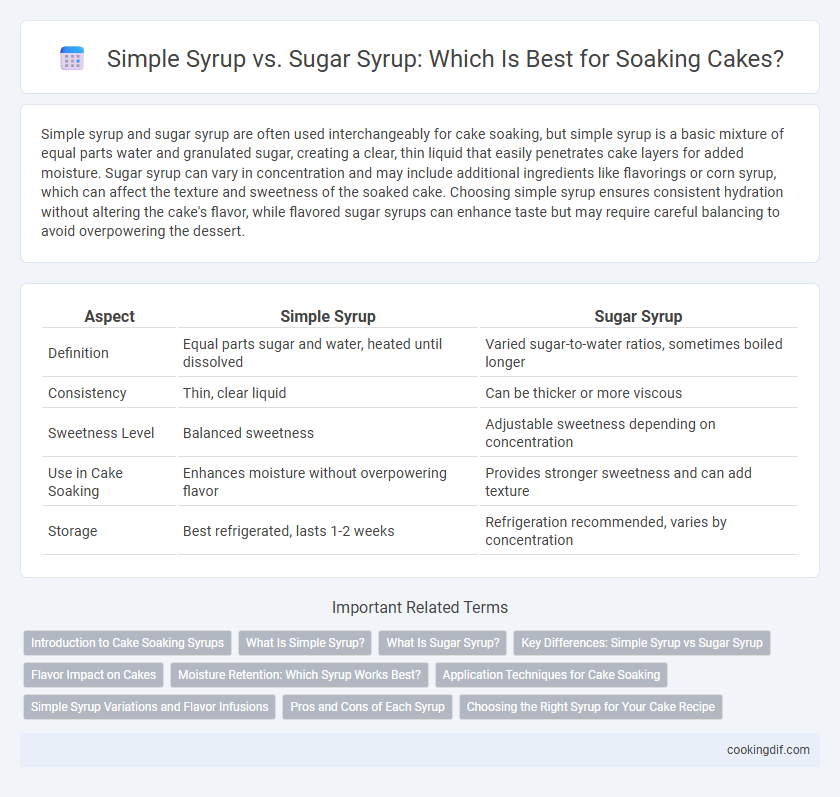 Simple Syrup vs. Sugar Syrup: Which Is Best for Soaking Cakes?