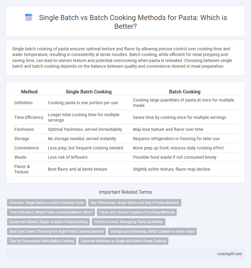 Single Batch vs Batch Cooking Methods for Pasta: Which is Better?