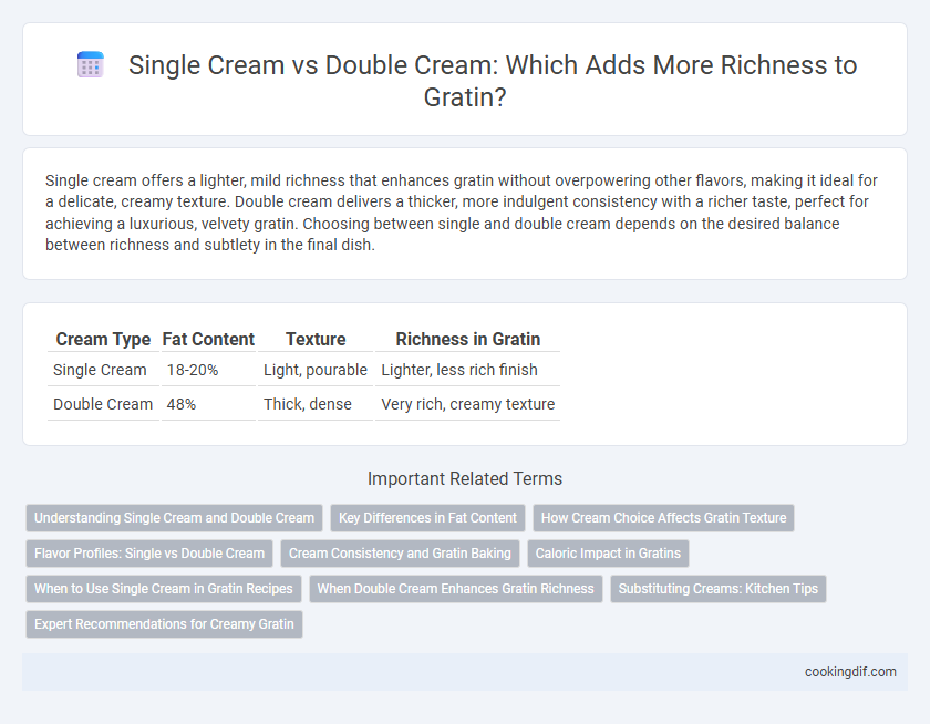 Single Cream vs Double Cream: Which Adds More Richness to Gratin?