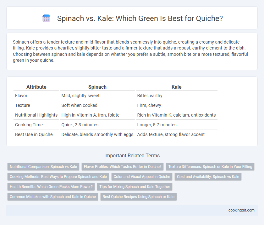 Spinach vs. Kale: Which Green Is Best for Quiche?
