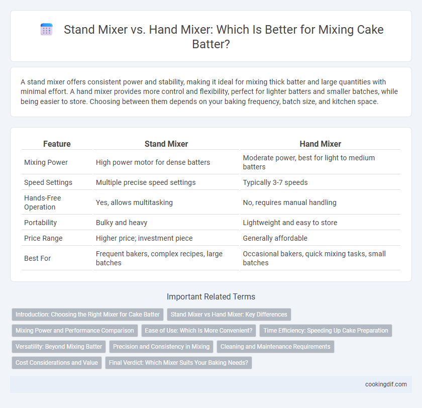 Stand Mixer vs. Hand Mixer: Which Is Better for Mixing Cake Batter?