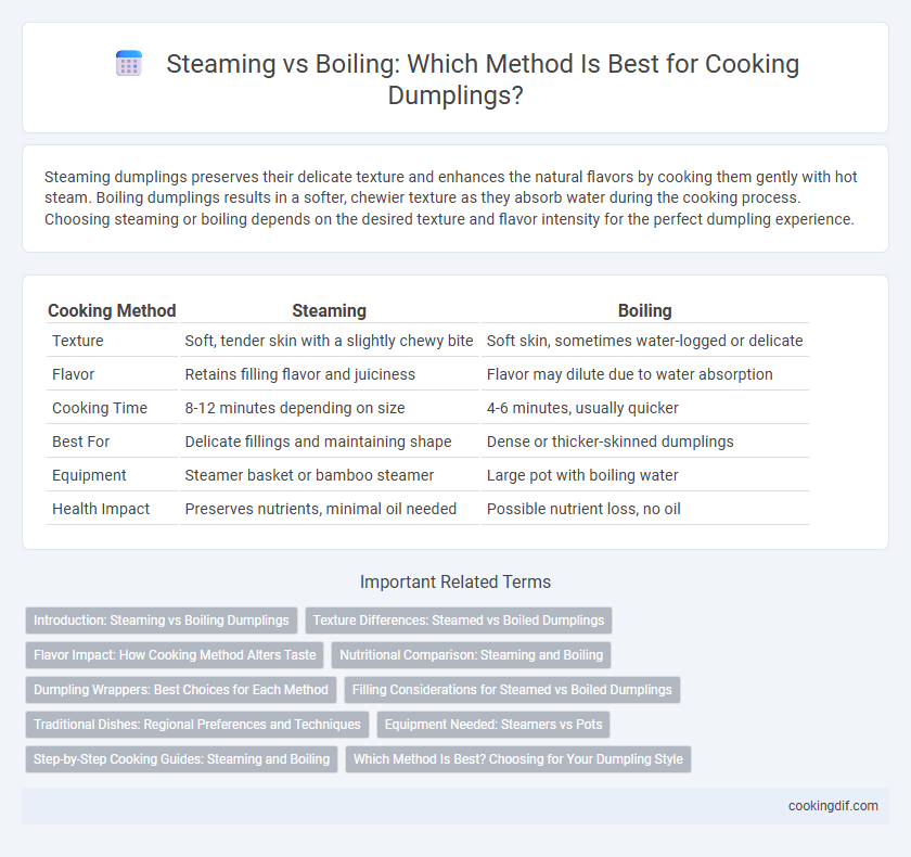 Steaming vs Boiling: Which Method Is Best for Cooking Dumplings?