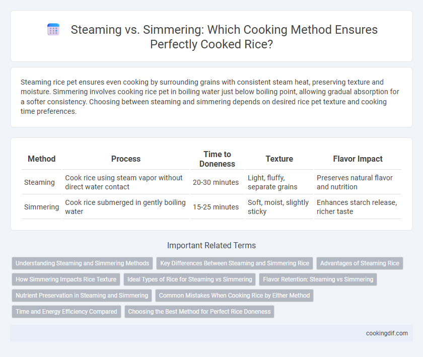 Steaming vs. Simmering: Which Cooking Method Ensures Perfectly Cooked Rice?