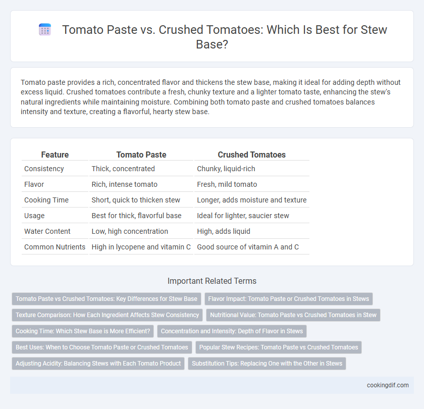 Tomato Paste vs. Crushed Tomatoes: Which Is Best for Stew Base?