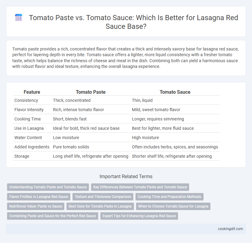 Tomato Paste vs. Tomato Sauce: Which Is Better for Lasagna Red Sauce Base?