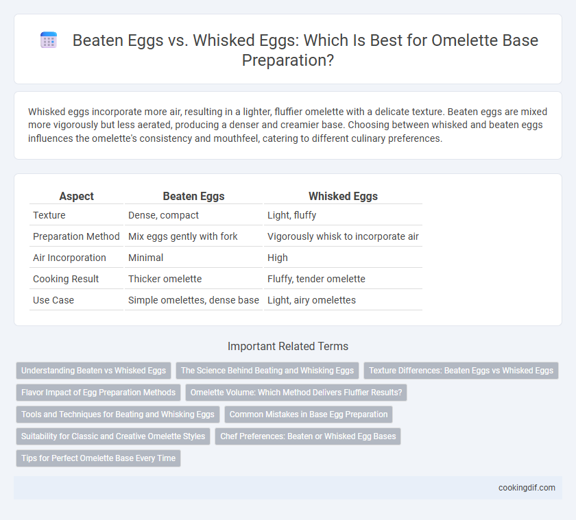 Beaten Eggs vs. Whisked Eggs: Which Is Best for Omelette Base Preparation?