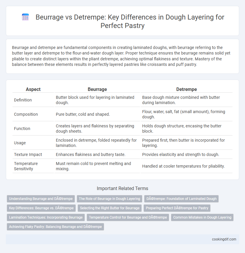 Beurrage vs Detrempe: Key Differences in Dough Layering for Perfect Pastry