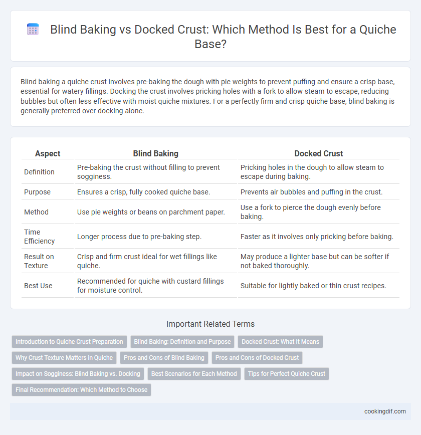 Blind Baking vs Docked Crust: Which Method Is Best for a Quiche Base?