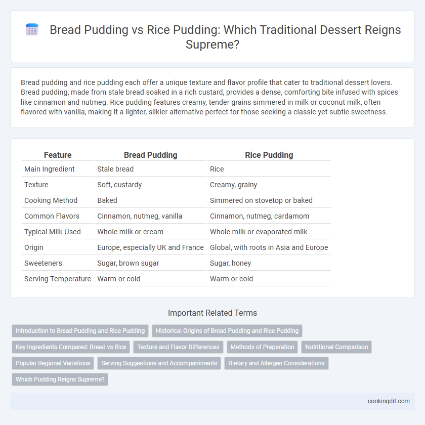 Bread Pudding vs Rice Pudding: Which Traditional Dessert Reigns Supreme?
