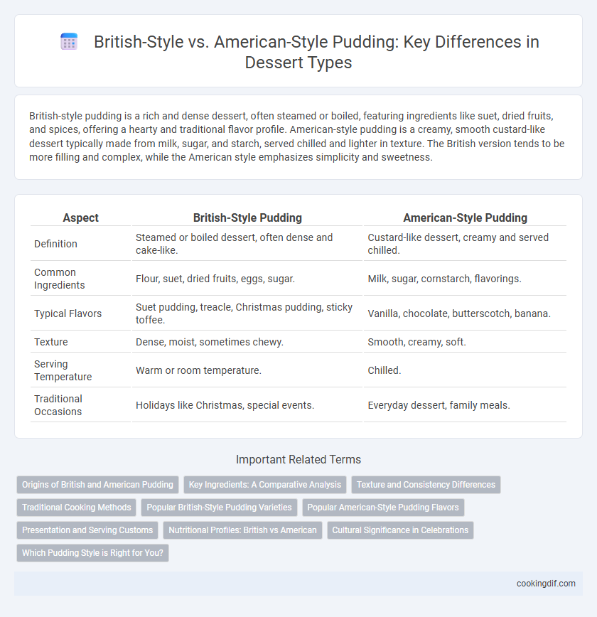 British-Style vs. American-Style Pudding: Key Differences in Dessert Types