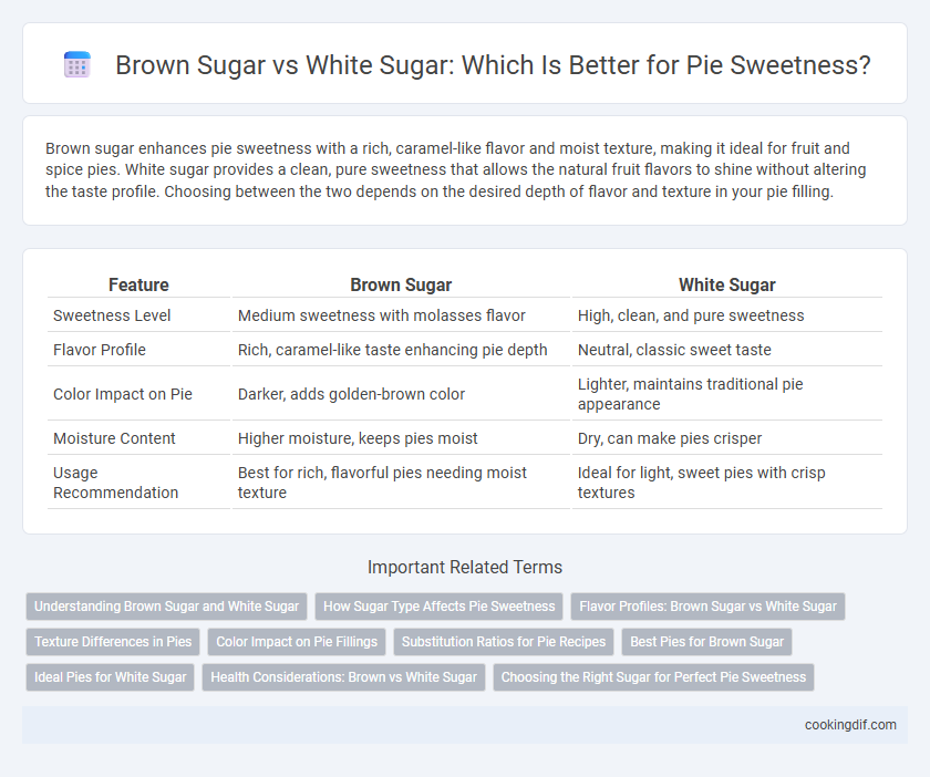 Brown Sugar vs White Sugar: Which Is Better for Pie Sweetness?