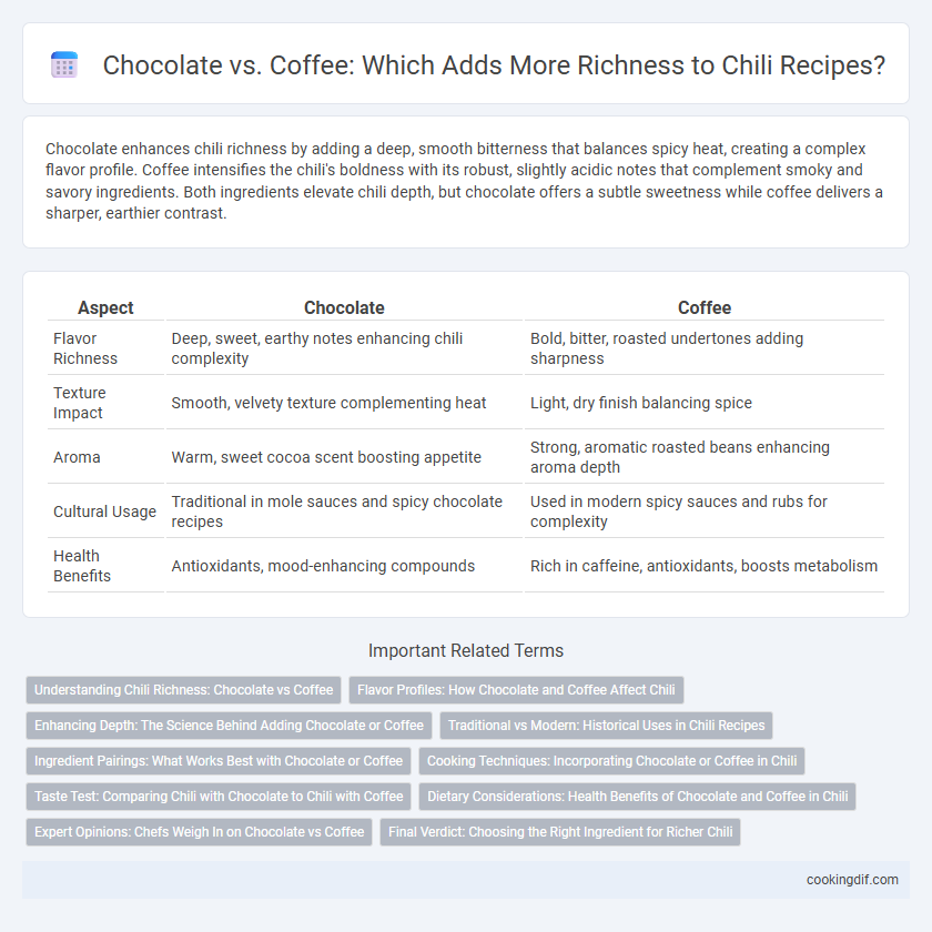 Chocolate vs. Coffee: Which Adds More Richness to Chili Recipes?