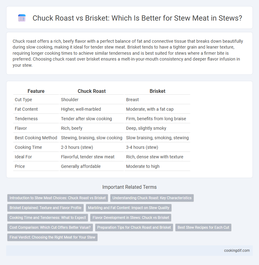 Chuck Roast vs Brisket: Which Is Better for Stew Meat in Stews?