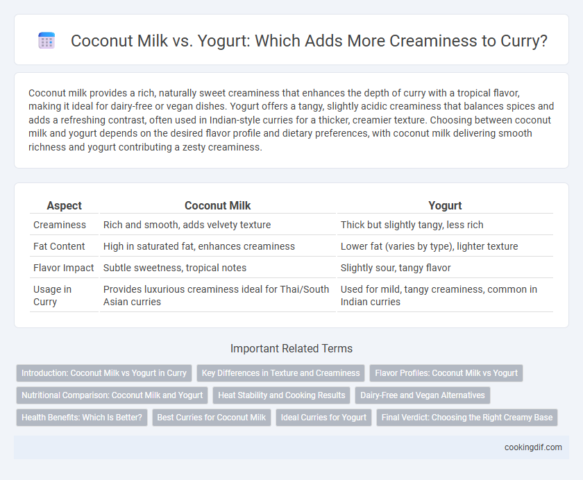 Coconut Milk vs. Yogurt: Which Adds More Creaminess to Curry?