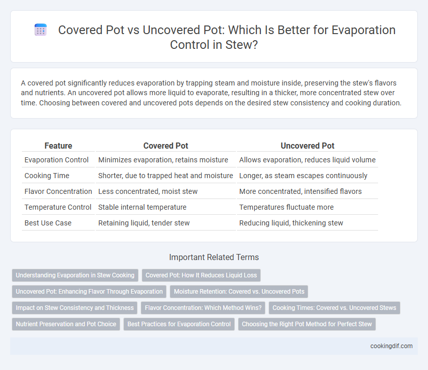 Covered Pot vs Uncovered Pot: Which Is Better for Evaporation Control in Stew?