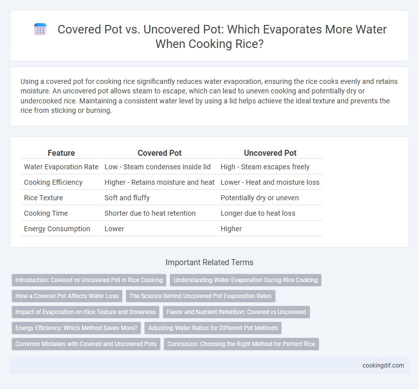 Covered Pot vs. Uncovered Pot: Which Evaporates More Water When Cooking Rice?