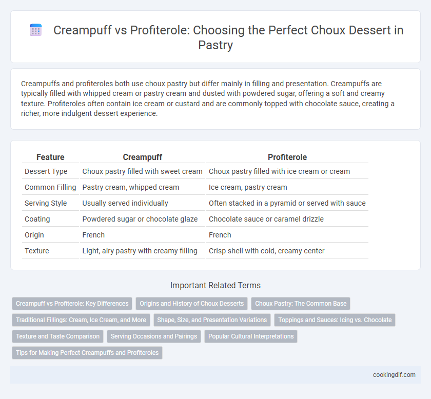 Creampuff vs Profiterole: Choosing the Perfect Choux Dessert in Pastry